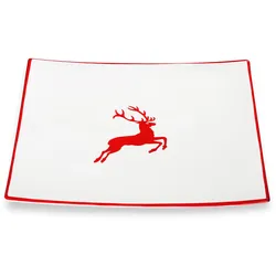 Gmundner Keramik Rubinroter Hirsch, Platzteller Trend (31x31cm)
