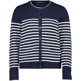 Betty Barclay Strickjacke mit Streifen Blau 36