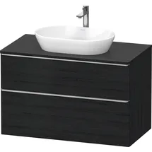 Duravit D-Neo Konsolenwaschtischunterbau mit Möbelgriff Gold poliert - Eiche Schwarz Matt 1000x550x664 mm DE49680701 DE4968070160000