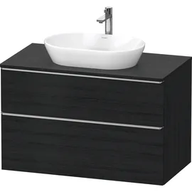 Duravit D-Neo Konsolenwaschtischunterbau mit Möbelgriff Gold poliert - Eiche Schwarz Matt 1000x550x664 mm DE49680701 DE4968070160000