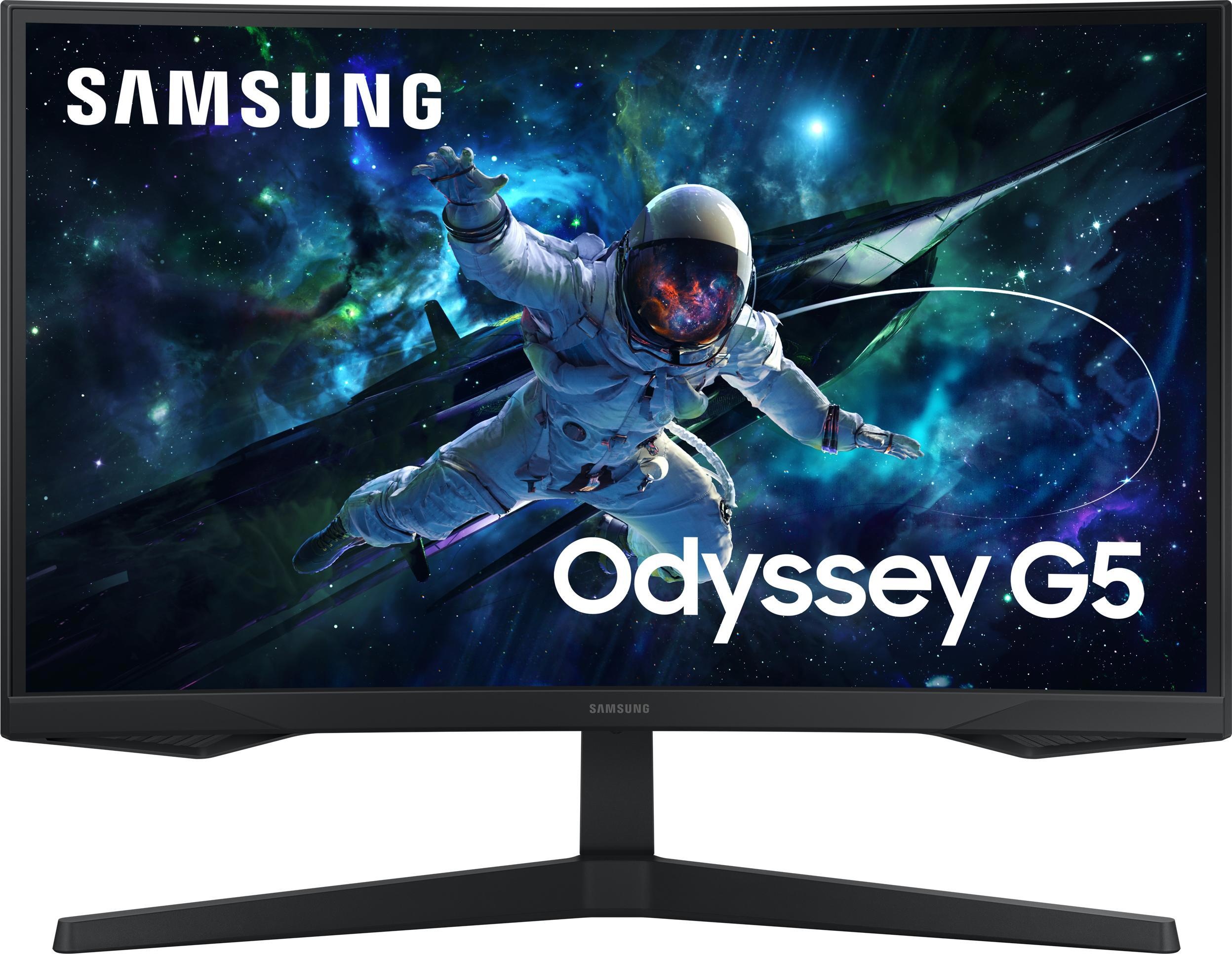 Samsung Odyssey G5 G55C (2560 x 1440 Pixel, 27"), Monitor, Schwarz
