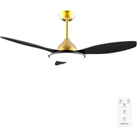 Cecotec Deckenventilator mit Licht EnergySilence 4800 -Licht, GoldSchwarz -