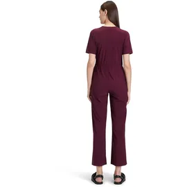 Cartoon Overall "Damen mit Bindegürtel", Damen, Gr. 44, Normalgrößen, lila (schwarz aubergine), Obermaterial: 95% Polyester, 05% Elasthan, loose fit, Wasserfallausschnitt, Overalls Overall, Design