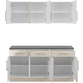 WIHO KÜCHEN Küchenzeile Cali 160 cm beige