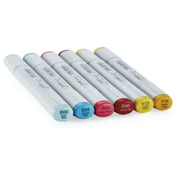 Layoutmarker Copic Sketch 6er Set Grundfarben