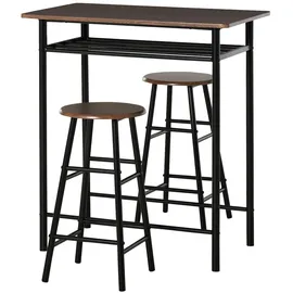 Homcom Bartisch Set 80 x 50 x 90 cm Schwarz