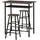 Homcom Bartisch Set 80 x 50 x 90 cm Schwarz