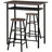 Homcom Bartisch Set 80 x 50 x 90 cm Schwarz