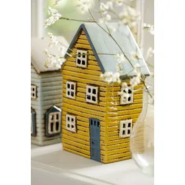 ib laursen Lichthaus THORSHAVN für Teelicht GELB 18 cm