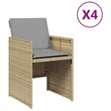 vidaXL Gartenstuhl 56 x 68 x 31 cm beige 4 St.
