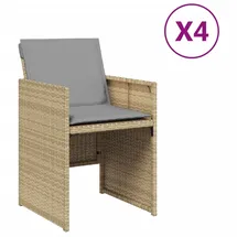 vidaXL Gartenstuhl 56 x 68 x 31 cm beige 4 St.