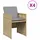 vidaXL Gartenstuhl 56 x 68 x 31 cm beige 4 St.
