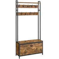 MID.YOU Garderobe 85x30x180 cm braun schwarz