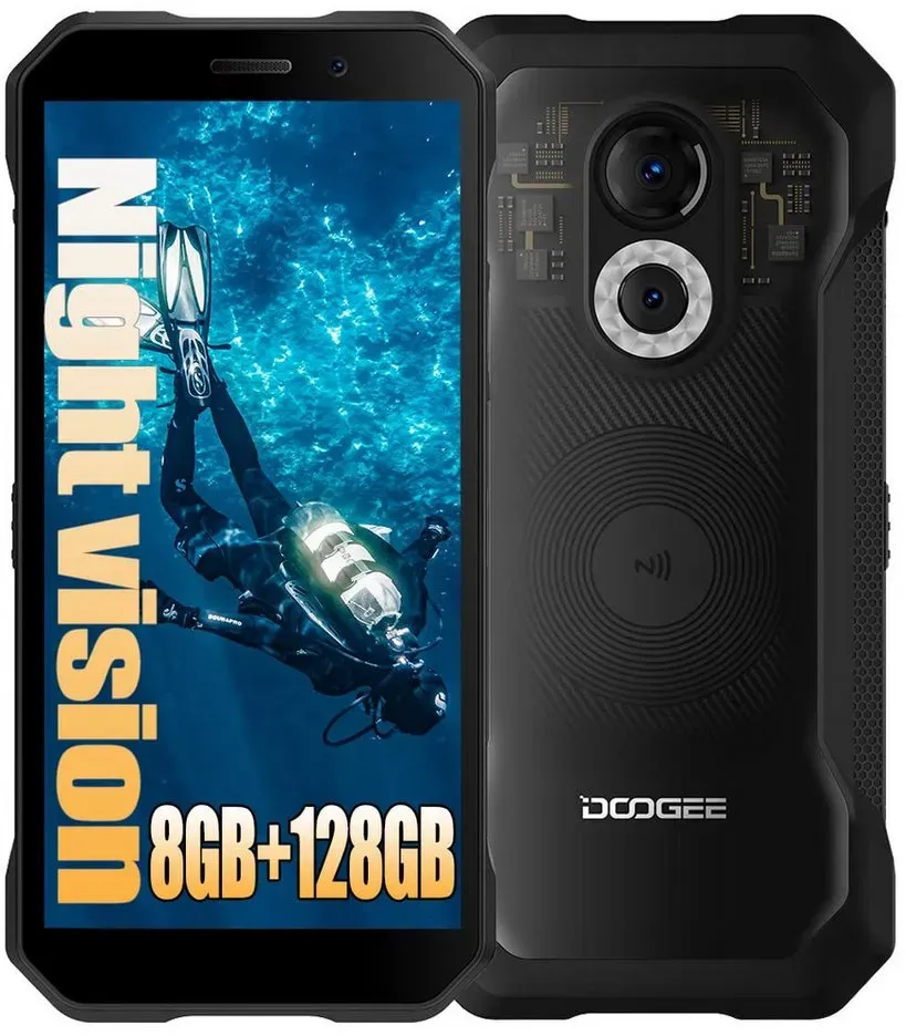DOOGEE DOOGEE S61 PRO 4G Infrarot-Nachtsicht Smartphone, 8 GB + 128 GB Handy (6 Zoll, 128 GB Speicherplatz, Zwei Jahre Garantie) weiß