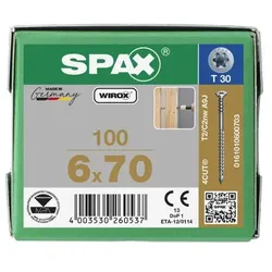 Justierschrauben Flachkopf T-STAR+ T30 Halterillen 4CUT WIROX 6 x 70mm