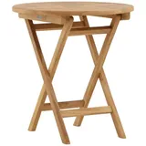 Gardenson Gartentisch, Hellbraun, Holz, Teakholz, rund, eckig, 75 cm, rostfrei, Gartenmöbel, Gartentische, Gartentische
