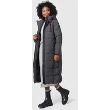 Marikoo Damen, Winterjacke Steppmantel lang gesteppter Mantel Winter Parka Jacke warm B985 [B985-Nadeshik-Anthrazit-Gr.5XL] - 5XL