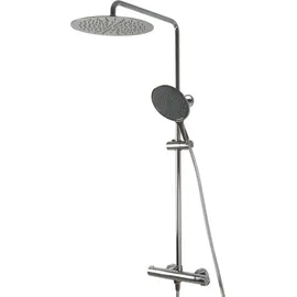 PaulGurkes Duschsystem Thermostat Aufputz 30cm Regendusche XXL Schwenkbar Set