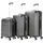 Cheffinger Reisekoffer Koffer 3 tlg Hartschale Trolley Set