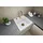 faizee home [Granitspüle 48x50 mit Armatur Gold Weiß] Hochwertig beidseitig Montierbar Küchenspüle Eckig Einbaugranitspüle Granit Spülbecken f. Unterschr... - Weiß