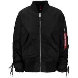 Bomberjacke ALPHA INDUSTRIES "Alpha Industries Women - Bomber Jackets CWU MA-1 Bomber Women", Damen, Gr. L/XL, schwarz, Obermaterial: 100% Nylon, Lining/Füllung: 100% Polyester, Jacken