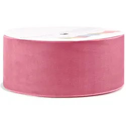 Creativery 50mm Samtband 5m Schleifenband Geschenkband Borten Stoffband Dekoband Altrosa