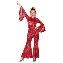 thetru Kostüm Disco Catsuit rot, Ein glänzendes Beispiel für eine 70er Jahre Dancing Queen! rot M