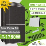 Balkonkraftwerk 1780W Mini-PV Solaranlage HM-1600-4T Black Frame Offgridtec