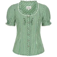 Nübler Trachtenbluse Kurzarm Natascha grün Gr.: 50