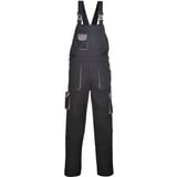 PORTWEST TX12 Herren Texo Kontrast Latzhose Arbeitslatzhose Schwarz, M