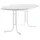 Sieger Boulevard-Klapptisch mit mecalit-Pro-Platte 140 x 90 x 72 cm weiß/marmordekor weiß oval