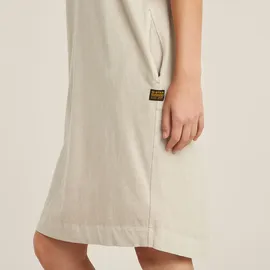 G-Star Knielanges T-Shirt-Kleid mit Rundhalsausschnitt, beige XS