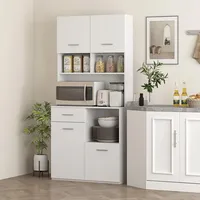 Homcom Küchenbuffet Hochschrank 80 x 35 x 180 cm Weiß