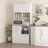 Homcom Küchenbuffet Hochschrank 80 x 35 x 180 cm Weiß