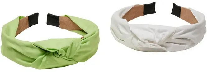 URBAN CLASSICS Schmuckset Urban Classics Unisex Light Headband With Knot 2-Pack (1-tlg) grün