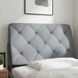 vidaXL Kopfteil-Kissen Hellgrau 90 cm Stoff