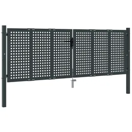 vidaXL Gartentor 300 x 150 cm Anthrazit/Stahl