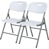 Floordirekt Okinawa Klappstuhl 2er Set 55 x 60 x 90 cm grau