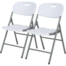 Floordirekt Okinawa Klappstuhl 2er Set 55 x 60 x 90 cm grau