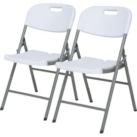 Floordirekt Okinawa Klappstuhl 2er Set 55 x 60 x 90 cm grau