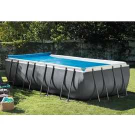 Intex Planenaufroller 274 - 488 cm grau/weiß 28051