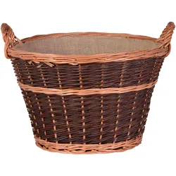 Aufbewahrungsbox FIREFIX, braun, B:50cm H:53cm T:37cm Ø:50cm, Holz, Jute, Aufbewahrungsboxen, Jute