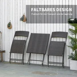 XDOVET Polyrattan Bistroset für 2 Personen,Rattan Gartenmöbel Sitzgruppe,Gartenmöbel,ideal für Balkon & Terrasse