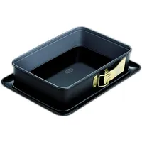 Dr. Oetker Back-Idee Rechteckige Springform mit Emaille-Servierboden 28 cm