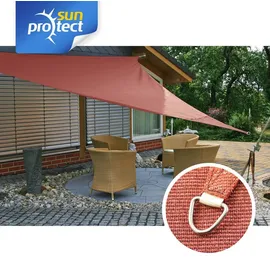 sunprotect 83217 Professional Sonnensegel 3,6 x 3,6 x 3,6 m Dreieck wind- & wasserdurchlässig, rot