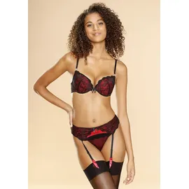 JETTE Push-up-BH Damen dunkelrot-schwarz Gr.85A
