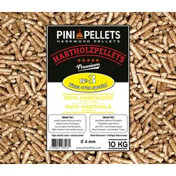 PINI Hartholz Pellets Nr. 3 Pizza Ofen Speziell für pelletbetriebene Pizzaöfen 10 Kg