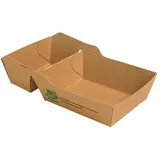 Papstar Pommes-Frites-Trays Pappe 3,5 cm x 16,5 cm x 9 cm 80 St. Braun