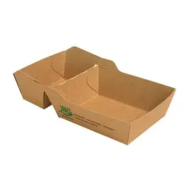 Papstar Pommes-Frites-Trays Pappe 3,5 cm x 16,5 cm x 9 cm 80 St. Braun