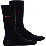 Hugo Herren Socken mit Label-Detail im 2er-Pack, Black, 39-42